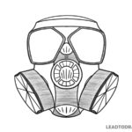 how to draw a gas mask