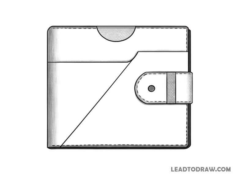 how to draw a wallet