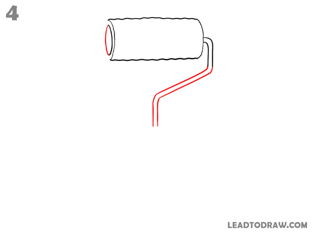 how to draw a paint roller