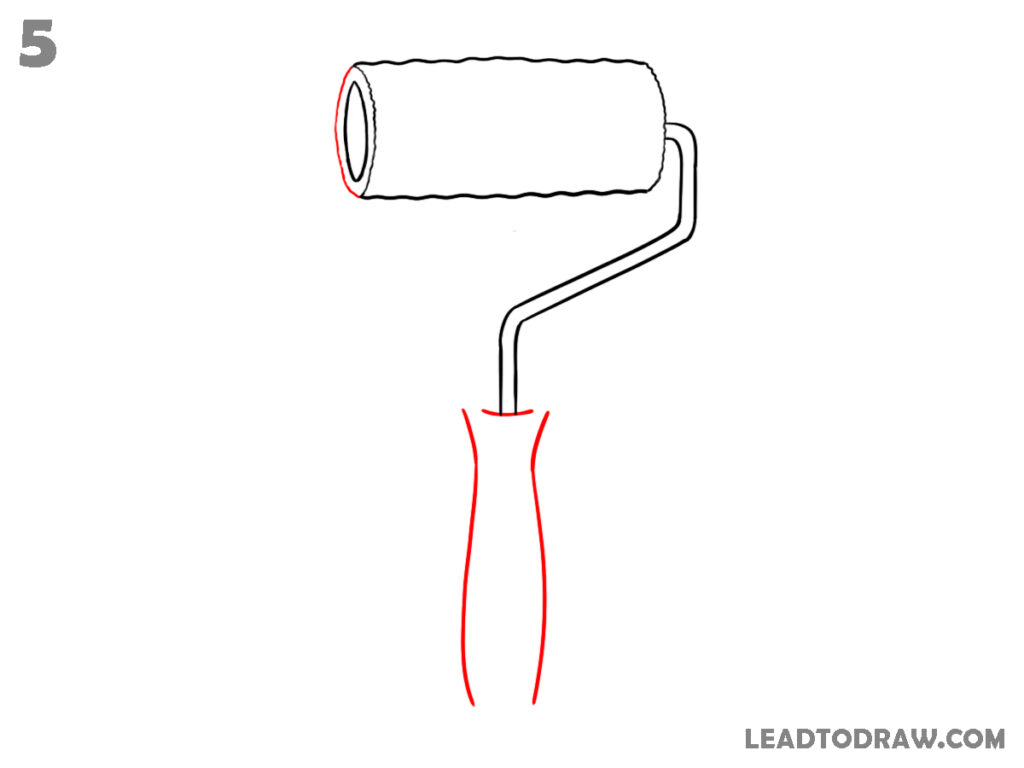 how to draw a paint roller