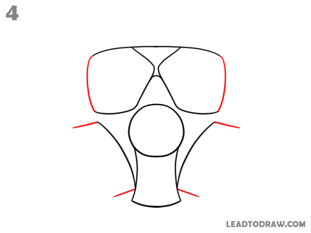 how to draw a gas mask