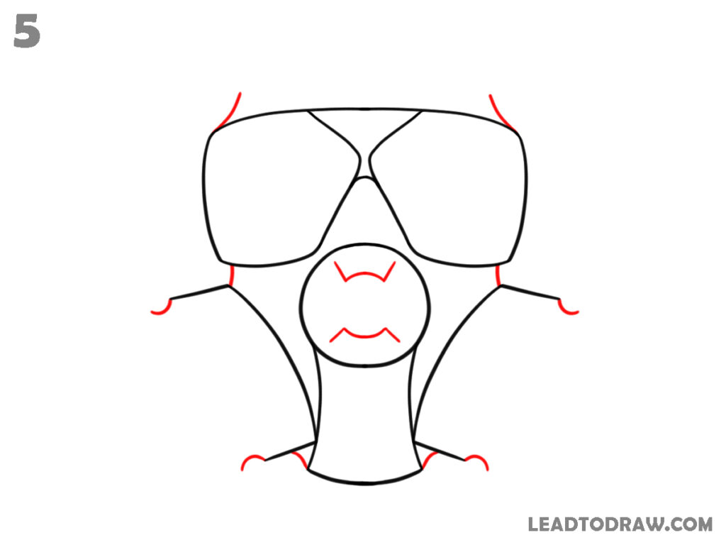 how to draw a gas mask