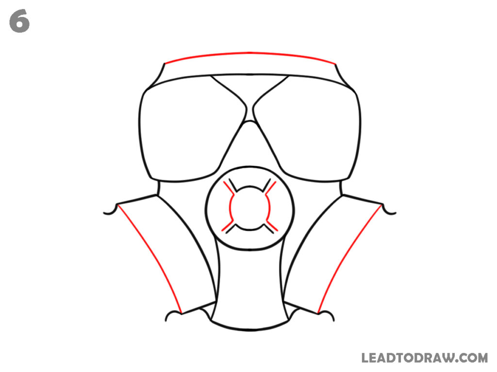 how to draw gas mask