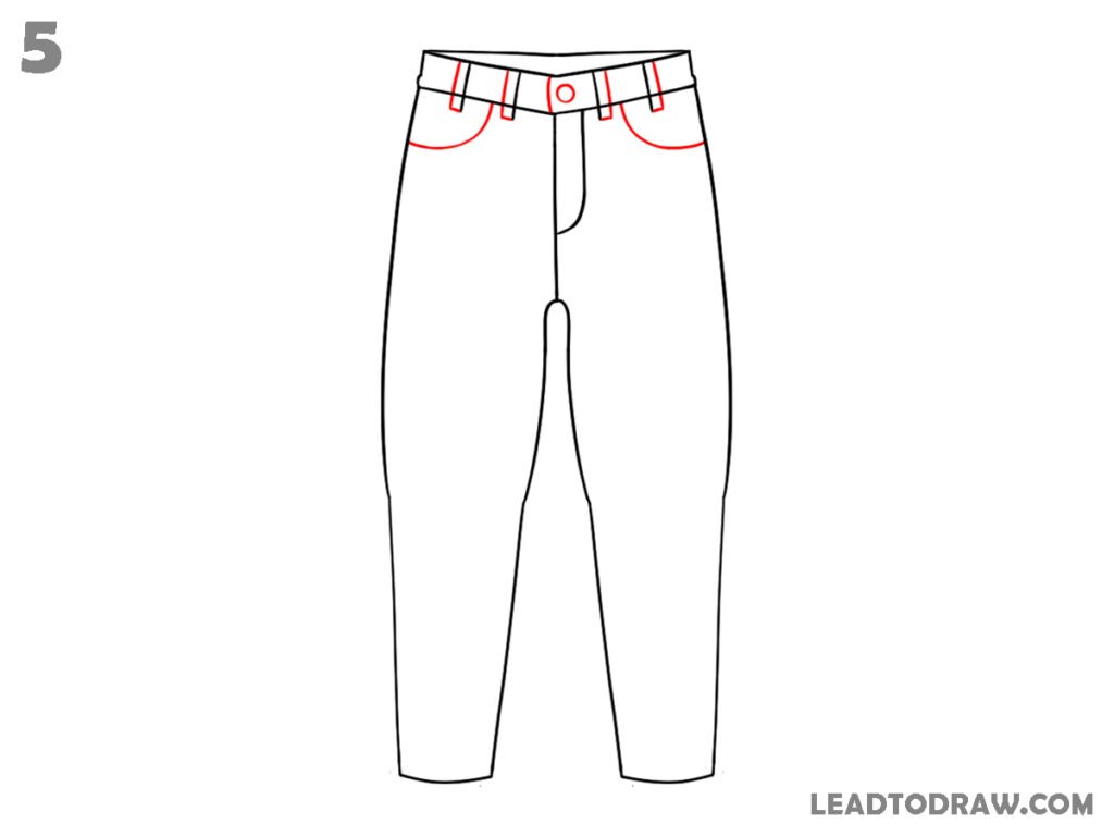 how to draw jeans step by step