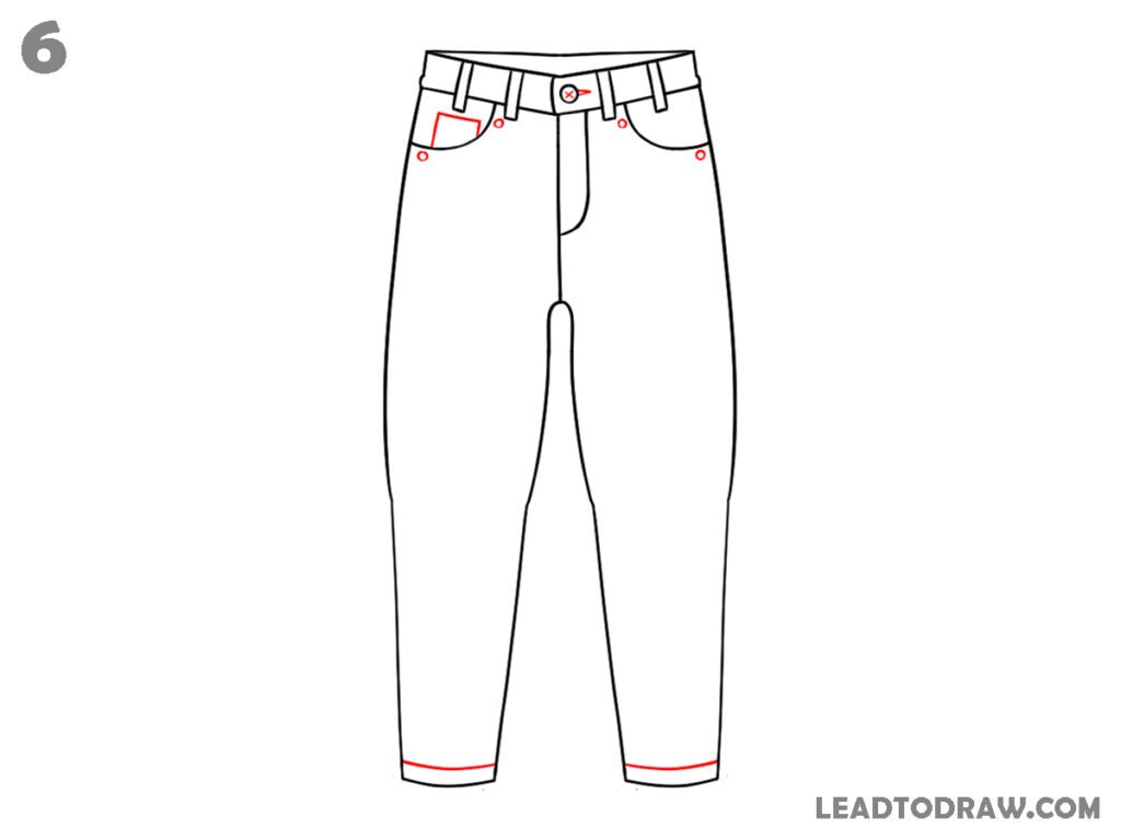 how to draw jeans step by step
