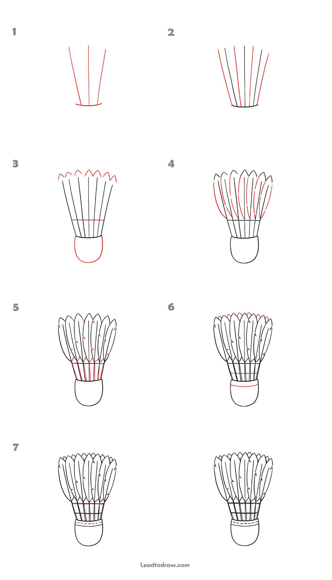 How to Draw a Shuttlecock