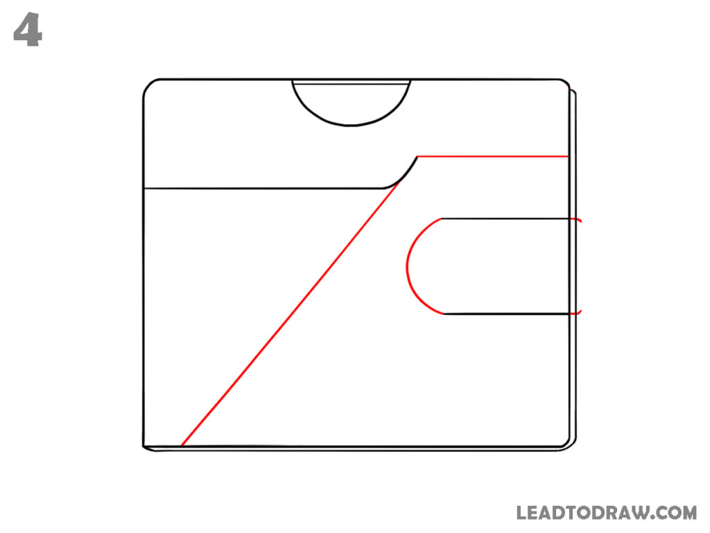 how to draw a wallet step by step