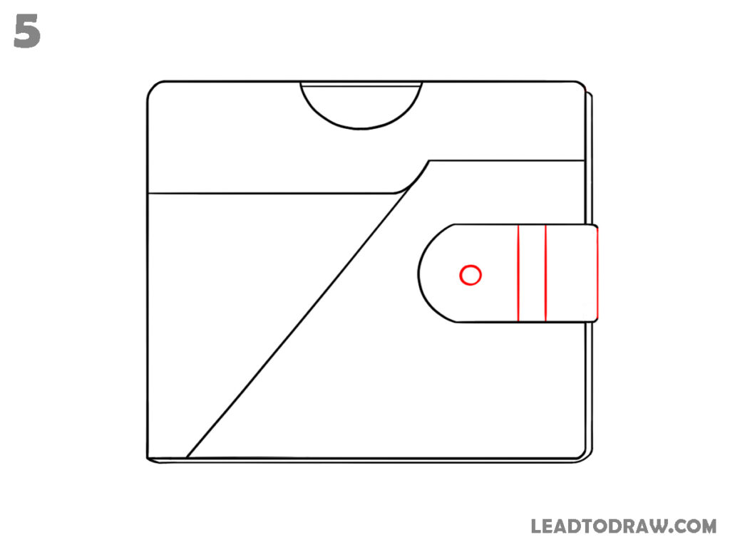 how to draw a wallet step by step