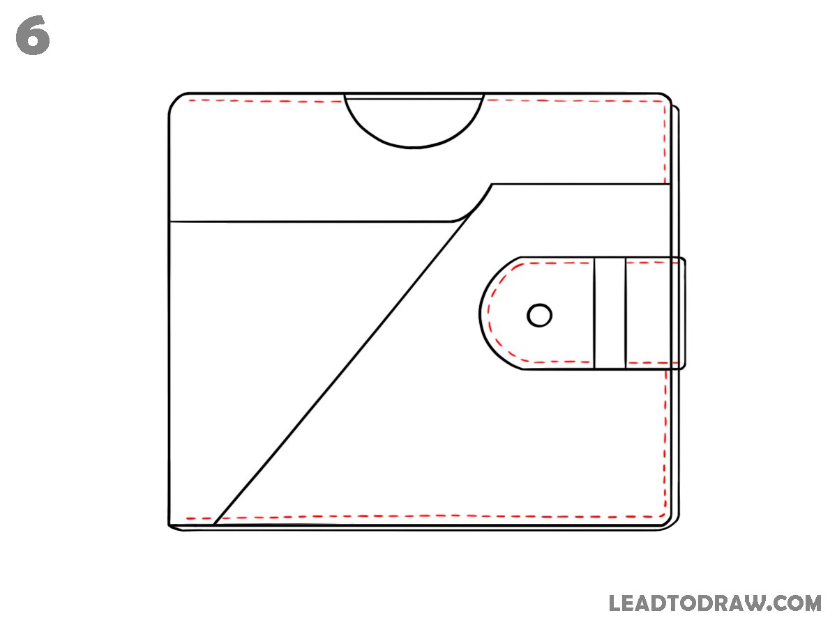 How to draw a wallet in 8 easy steps