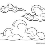 how to draw clouds step by step