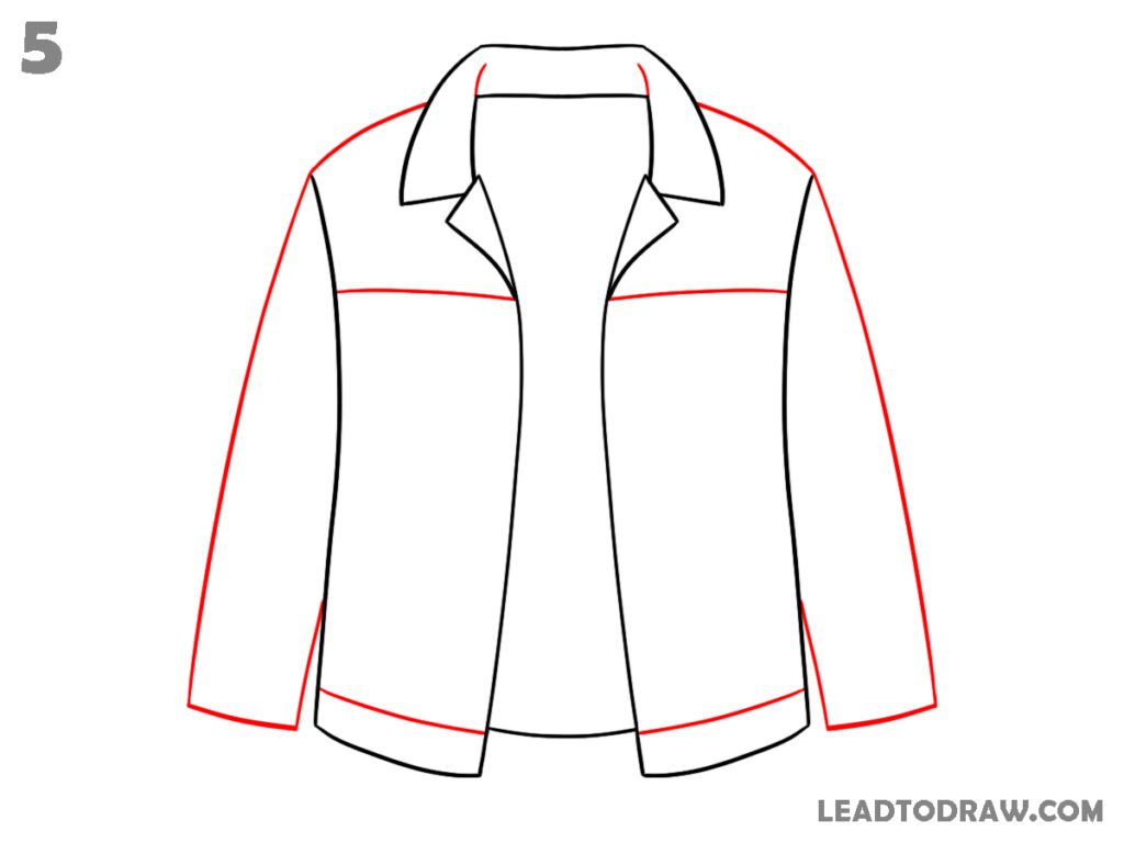 how to draw a jean jacket step by step