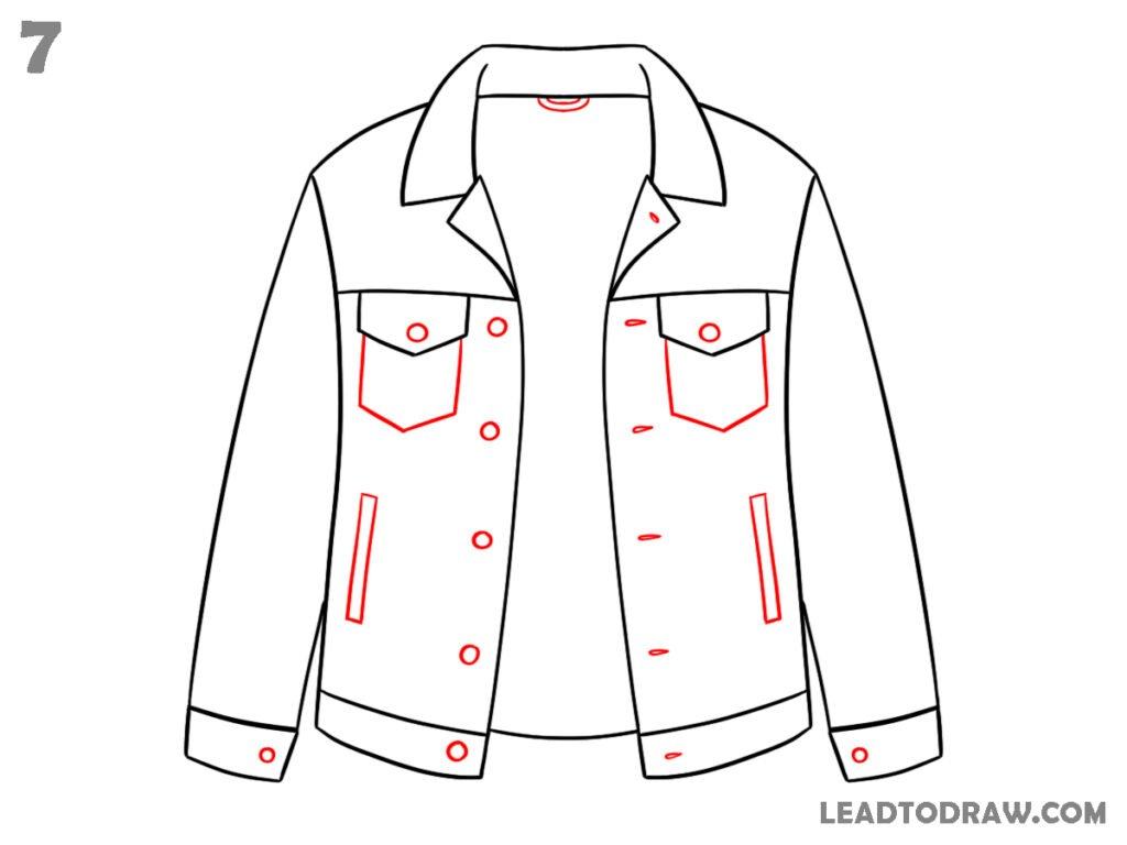 how to draw jean jacket