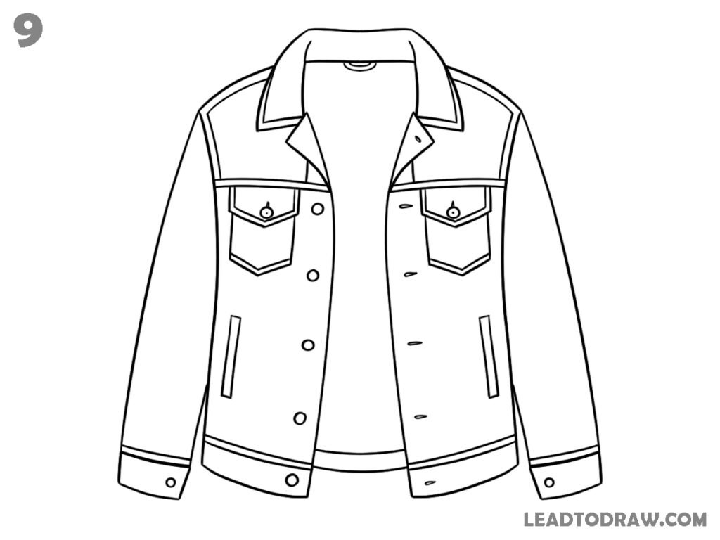 how to draw jean jackets