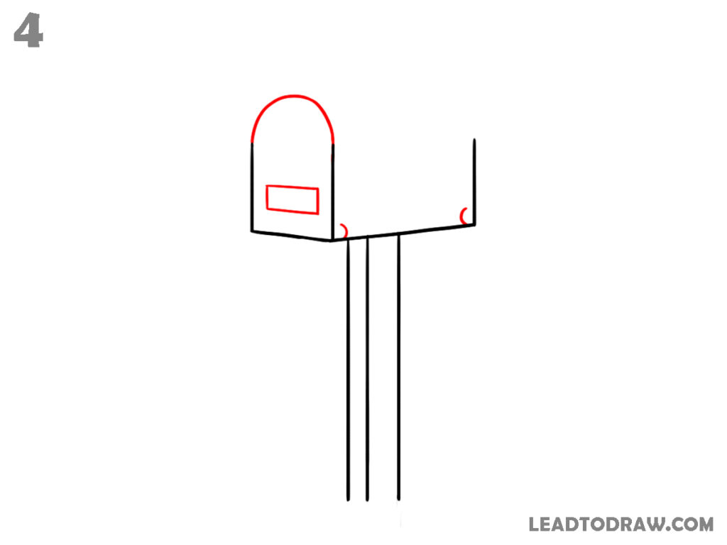 how to draw a mailbox