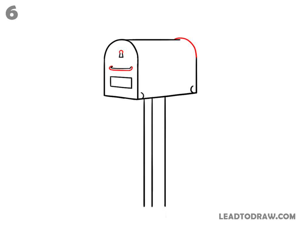 how to draw a mailbox