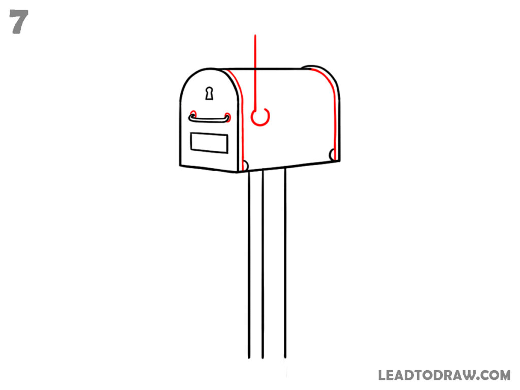 how to draw a mailbox