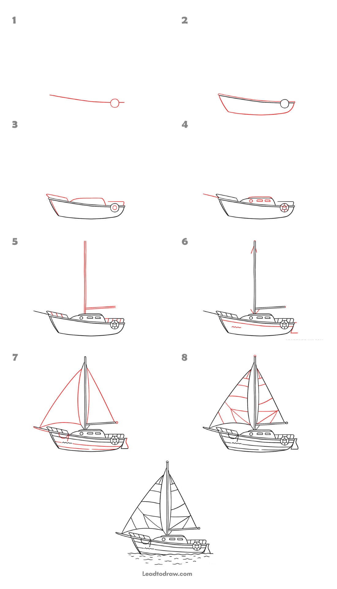 sailboat how to draw