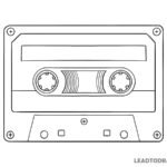 how to draw cassette tape