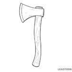 how to draw a axe easy