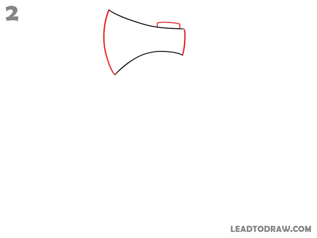 how to draw a axe step by step