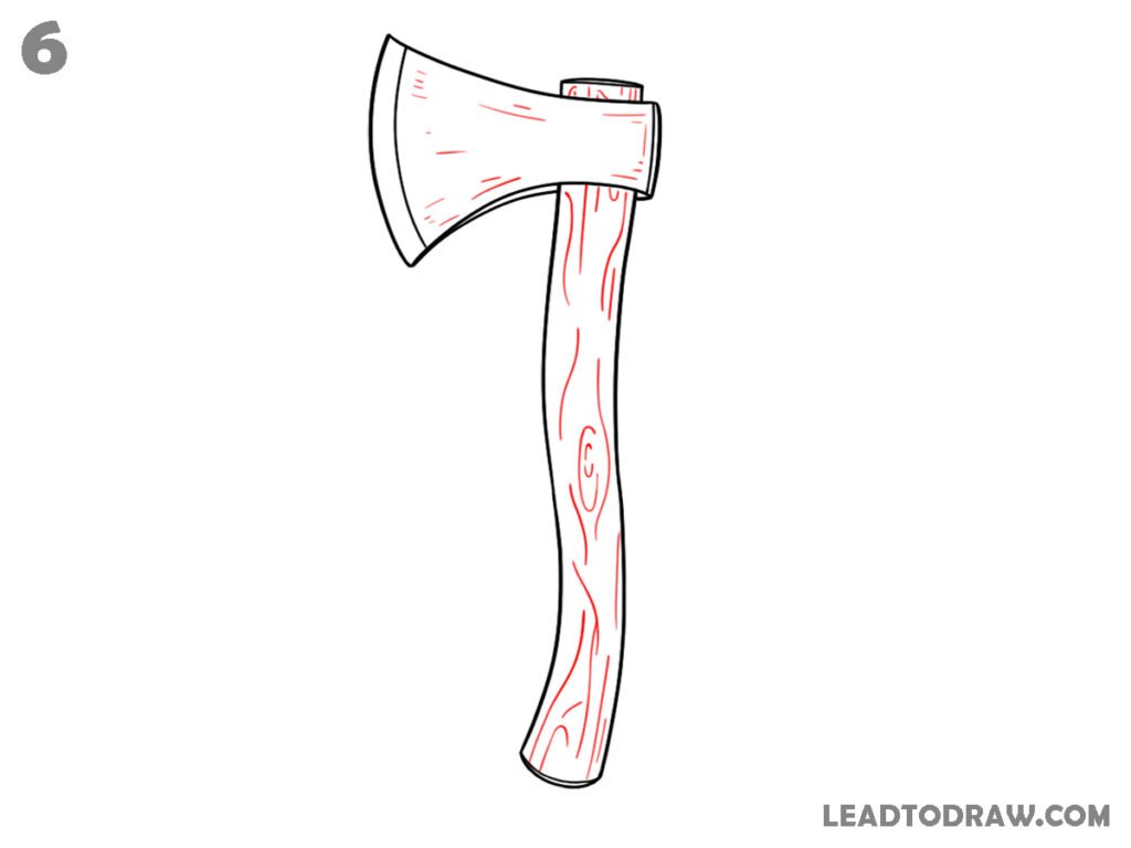 how to draw a axe easy