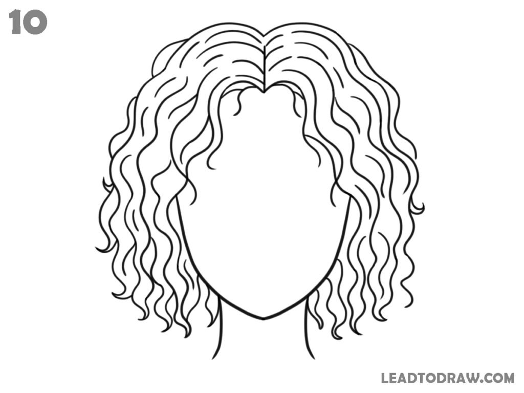 how to draw curly hair on a girl