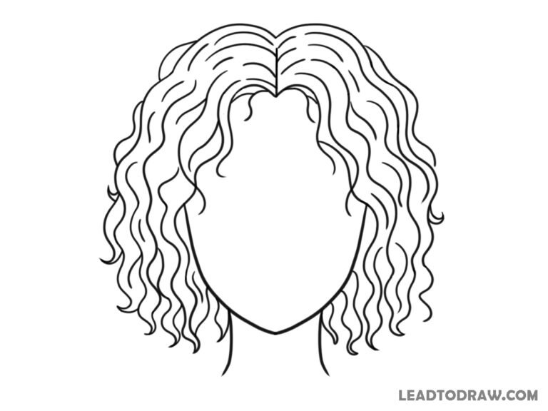 how to draw curly hair on a girl