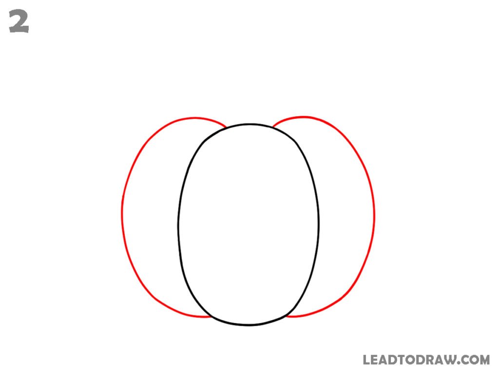how to draw a pumpkin step by step