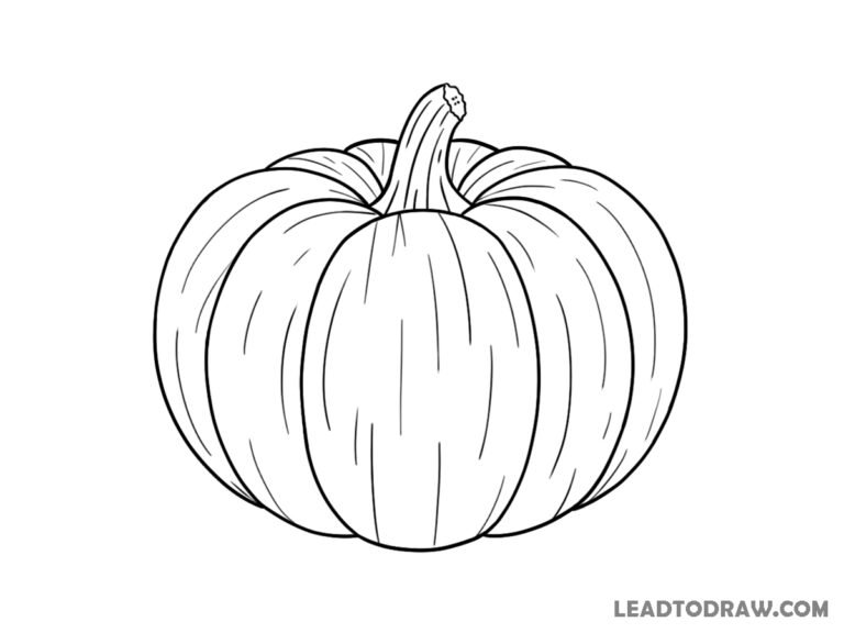 how to draw a simple pumpkin