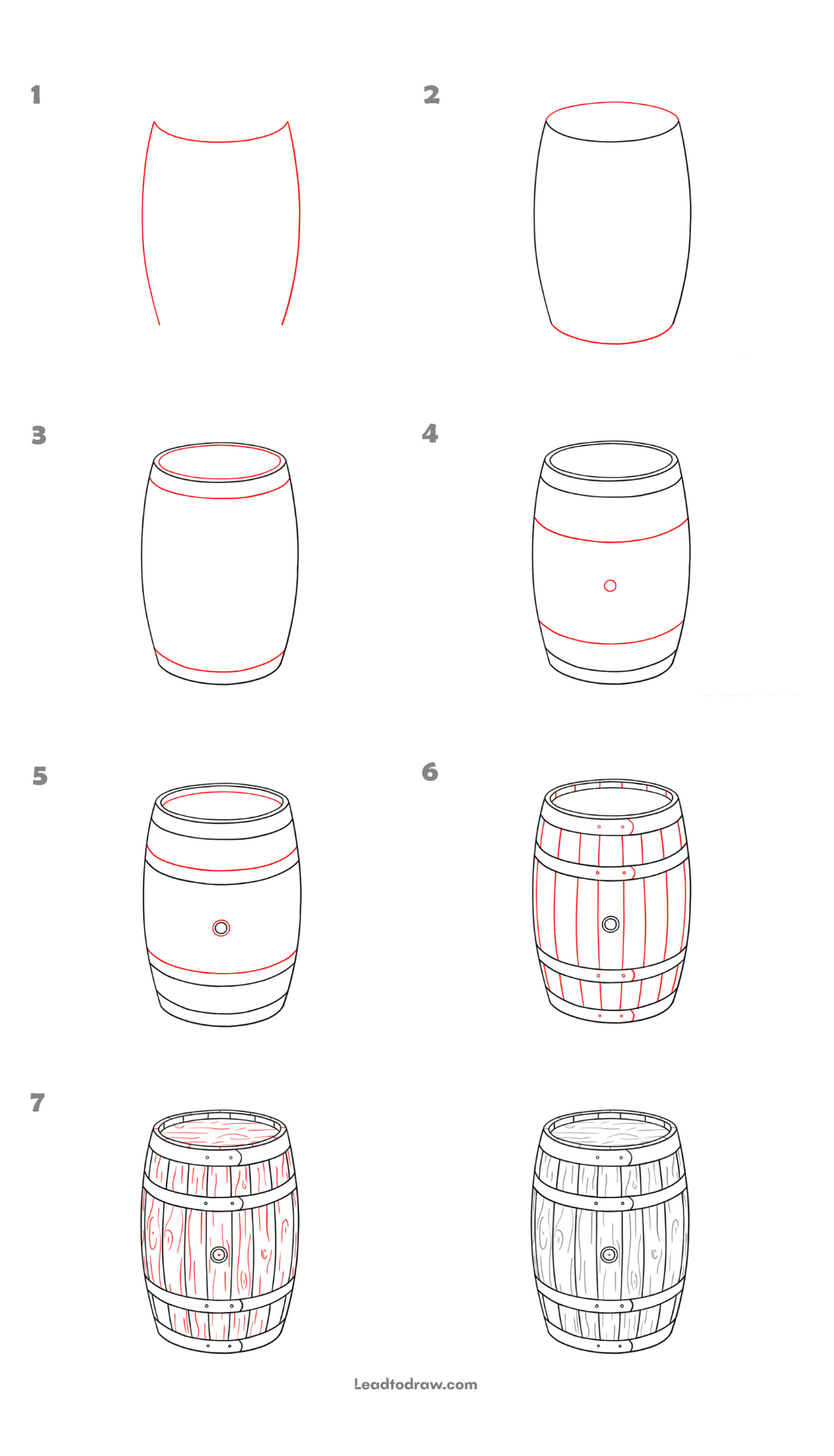 how to draw barrels